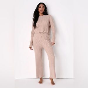 LULUS Matching Set - Taupe - Large - Ribbed Knit